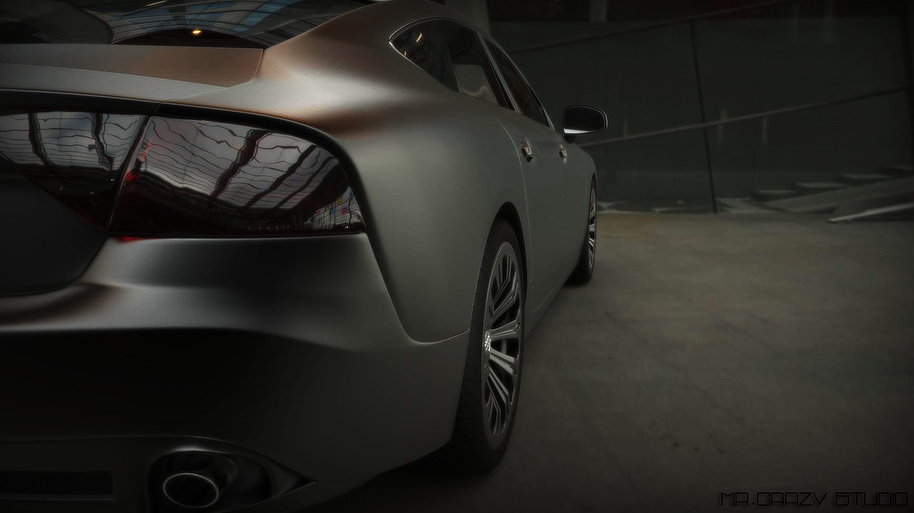 疯狂先生工作室-奥迪A7渲染图