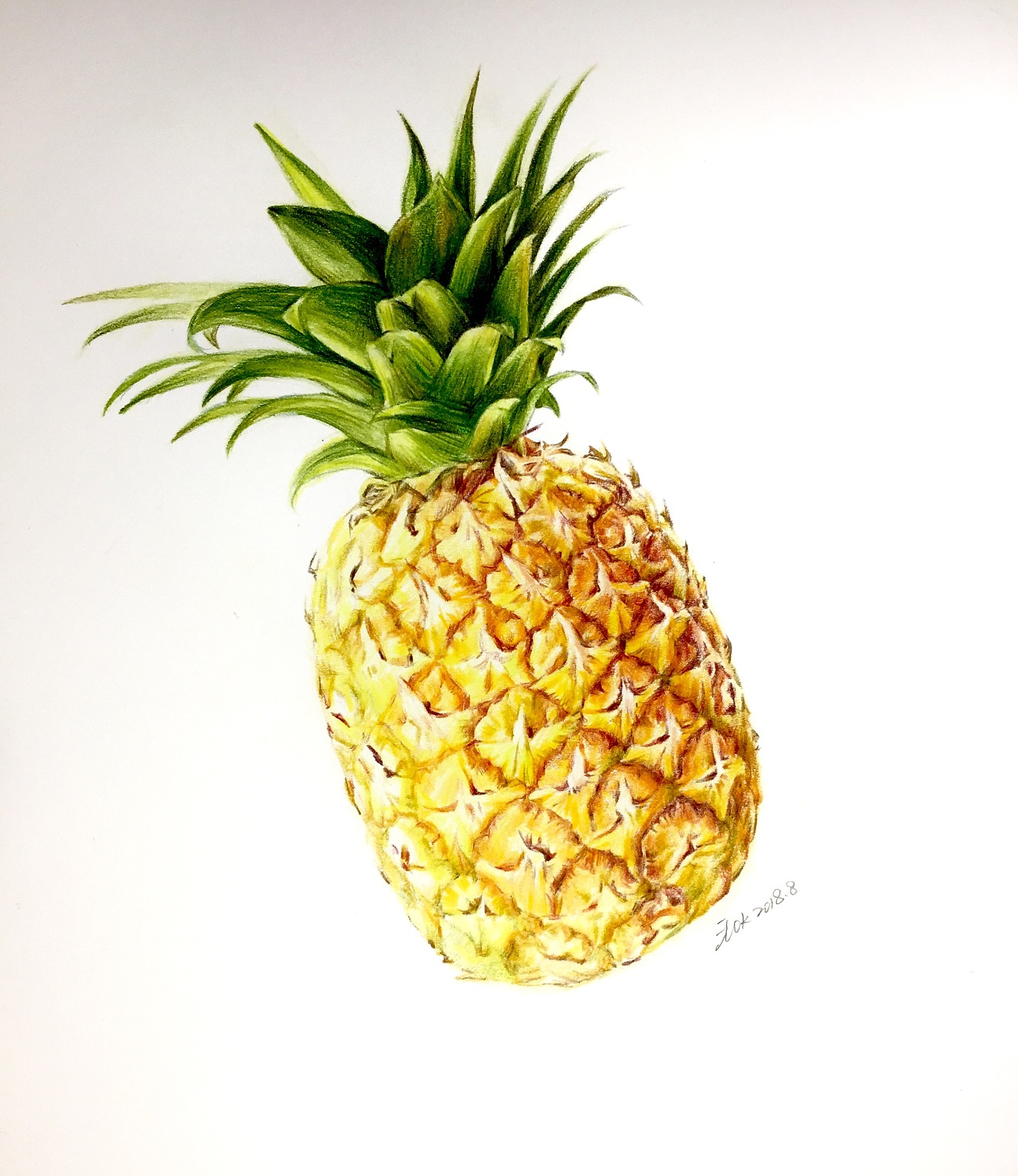 水彩菠萝一个|纯艺术|水彩|jaycee9394 - 原创作品 - 站酷 (ZCOOL)