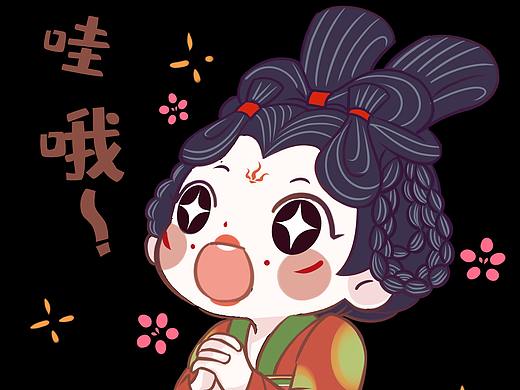 唐宫小姐姐“唐媚儿”表情包元气篇来啦