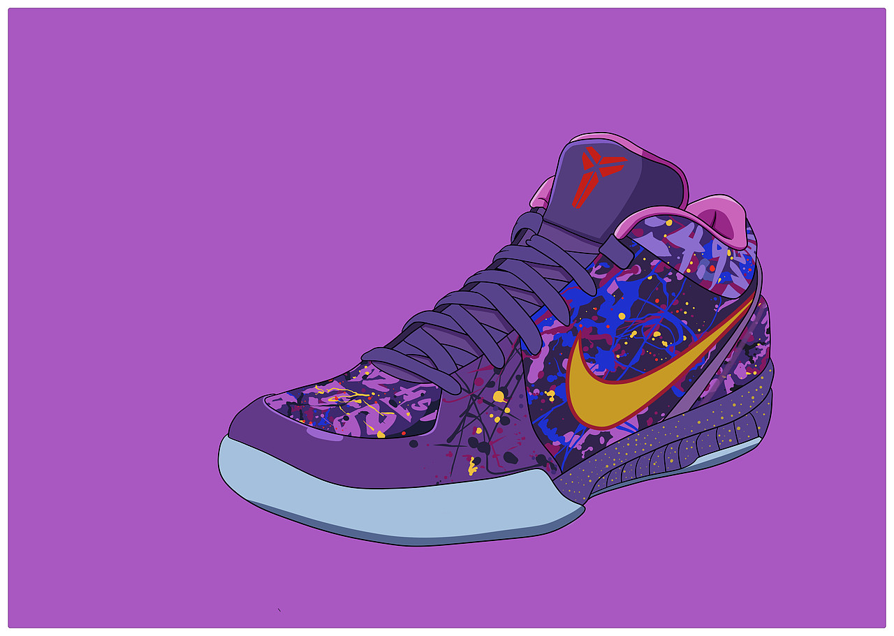 科比大师之作球鞋插画