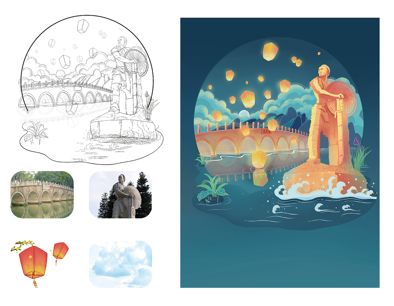 国潮插画——湛江（图ZMjYyNTYzNTM2） - 商业插画 - 站酷设计师七猫茶原创素材 - 站酷ZCOOL