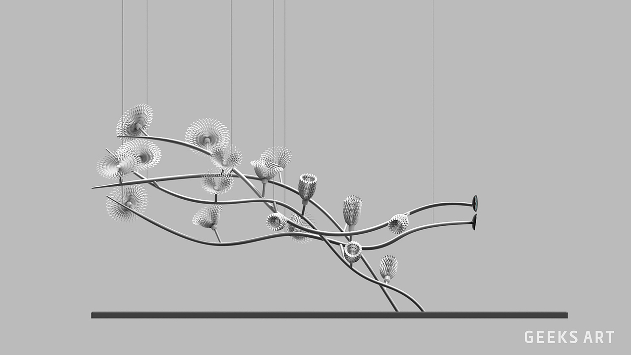 新媒体互动艺术装置：「花影 Flower Shadows」