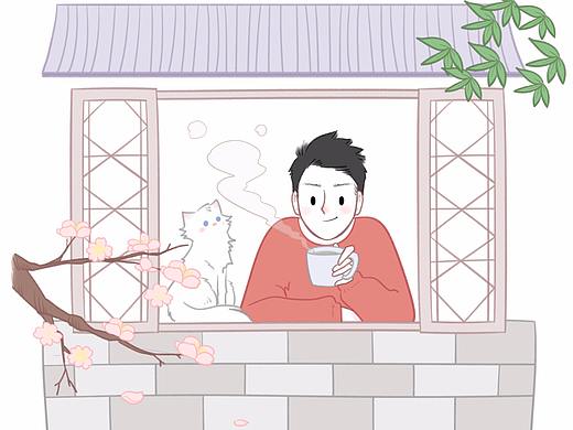 饮茶（个人主页-ZMzU3MDk1NjQ=） - 商业插画 - 站酷设计师梁上猫原创素材 - 站酷ZCOOL