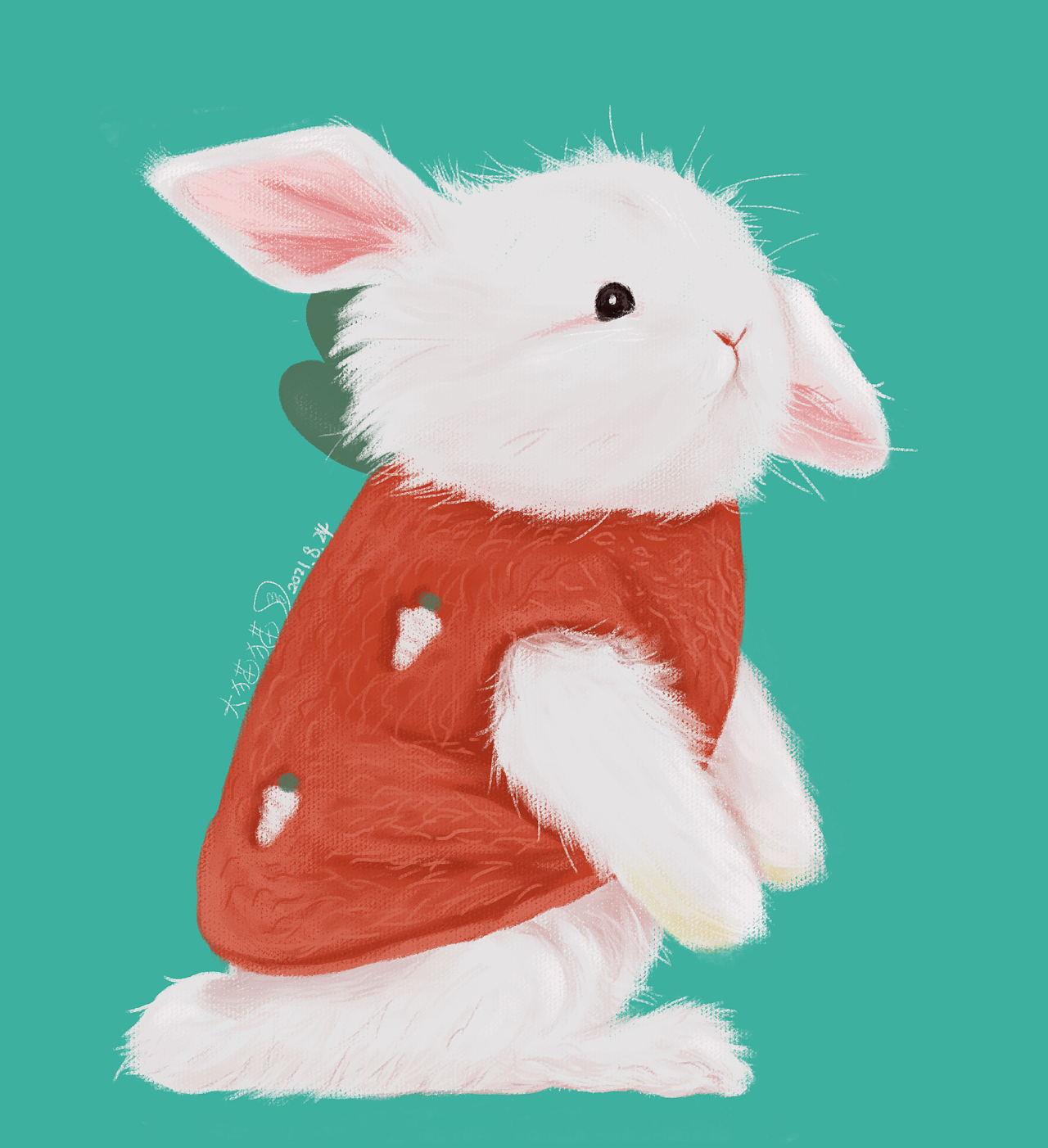 动物手绘板绘练习之兔兔