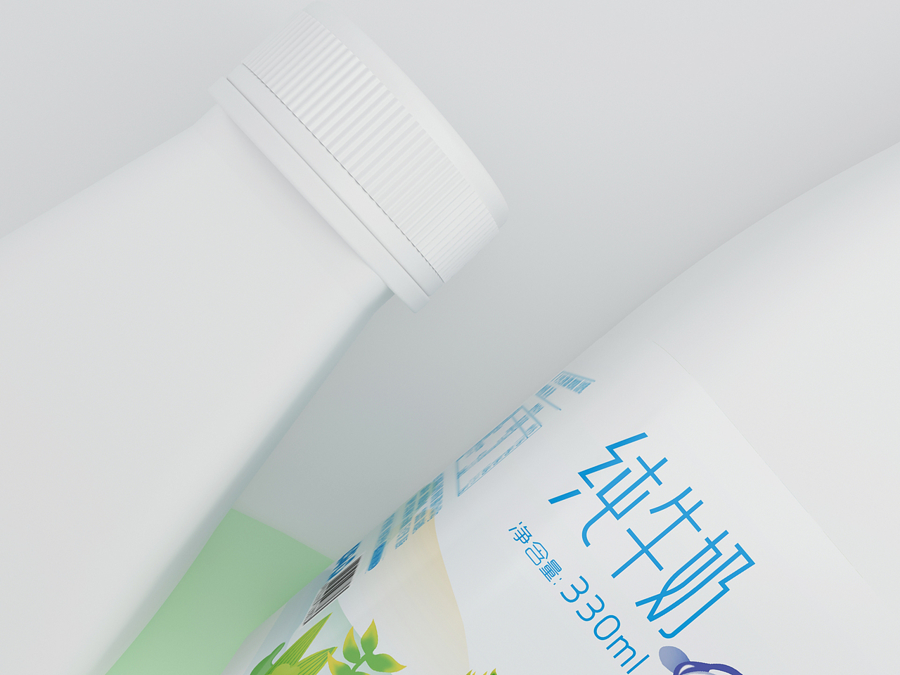 嗨！Milk（纯牛奶）包装 — 瓶贴设计（图ZMTAyMDY3MzU2） - 包装 - 站酷设计师十一吨原创素材 - 站酷ZCOOL