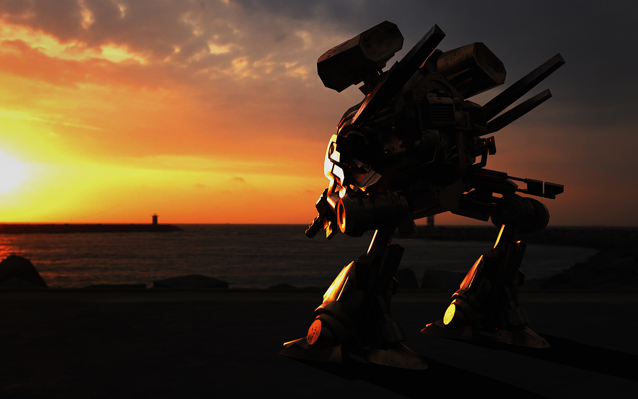 【C4D OC渲染器】机甲战士机器人污渍金属CG三维场景（图ZMjAyOTE0NDI4） - 机械/交通 - 站酷设计师sunskyr原创素材 - 站酷ZCOOL