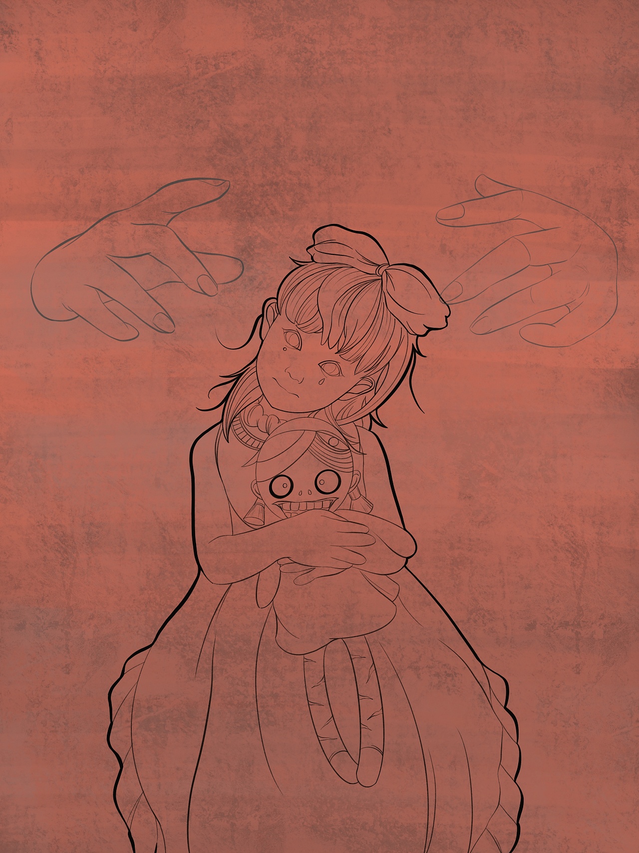 个人插画作品《doll》