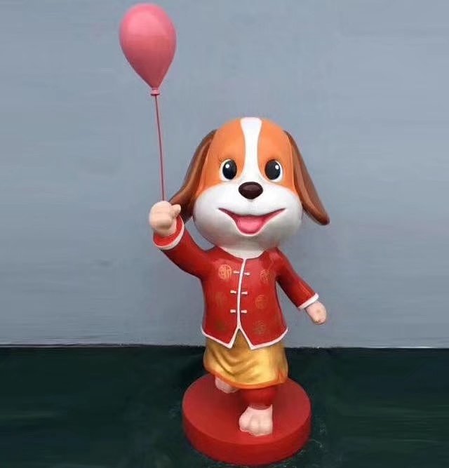 新年IP形象摆件定制玻璃钢狗卡通雕塑吉祥物公仔（图ZMjQ2NzczODA0） - 雕塑 - 站酷设计师满天下艺术雕塑原创素材 - 站酷ZCOOL