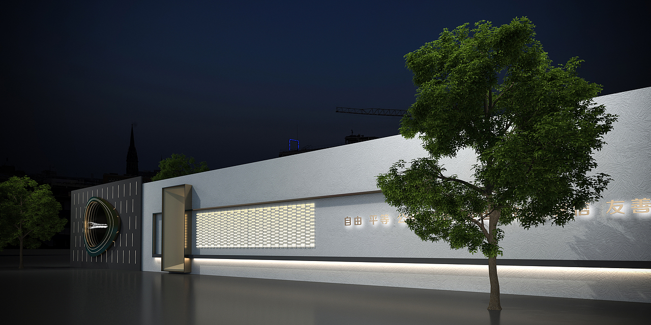 围挡设计东方展览广告新中式围墙景墙高端现代月地产（图ZMjY4MzU0ODE2） - 展陈设计 - 站酷设计师童顺设计研究所原创素材 - 站酷ZCOOL