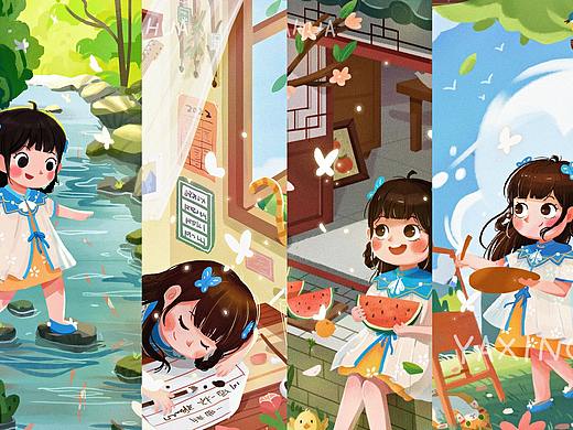 小蝴蝶夏日插画合集