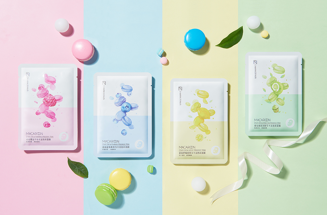 马卡龙色彩面膜系列包装（图ZMTM4NTc0Mjgw） - 包装 - 站酷设计师含宗原创素材 - 站酷ZCOOL