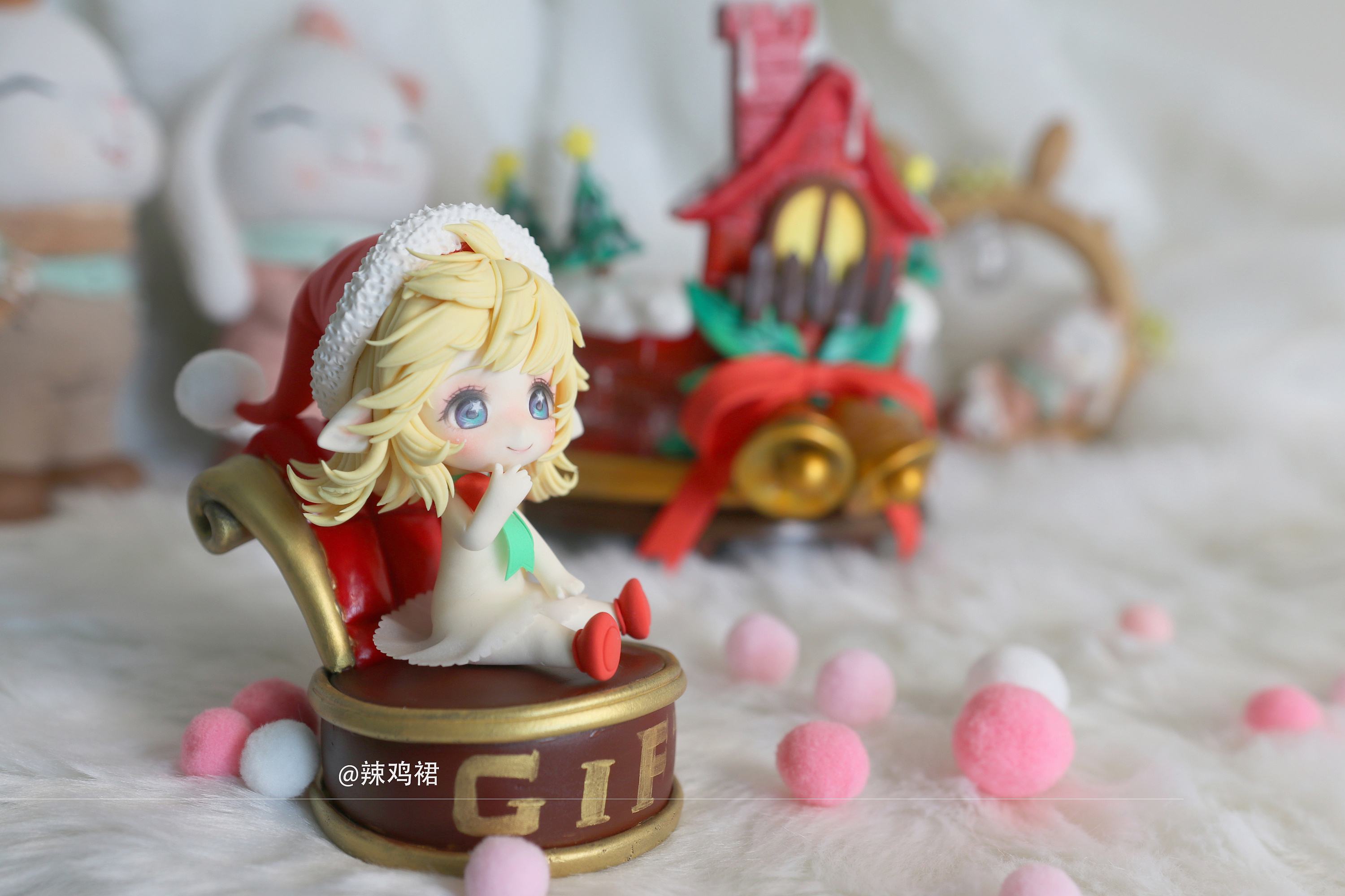 王者荣耀_圣诞蔡文姬_q版手办人偶
