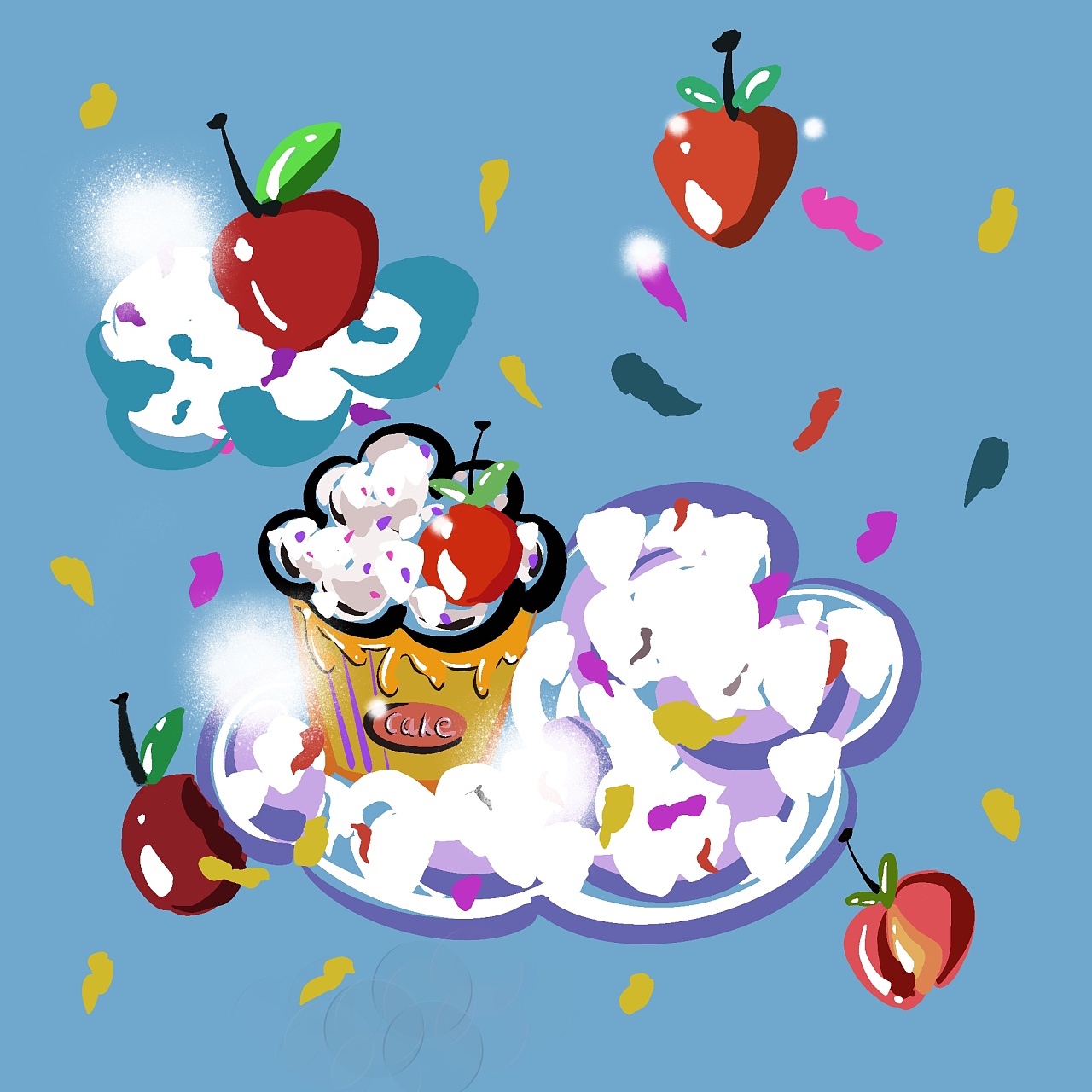 cake|插画|创作习作|小王同学一直很懒 - 原创作品 - 站酷 (zcool)