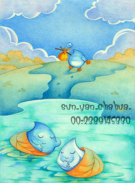 末末的彩铅世界——彩铅手绘小水滴（图ZODk0NzcyNA==） - 儿童插画 - 站酷设计师末末的彩铅世界原创素材 - 站酷ZCOOL