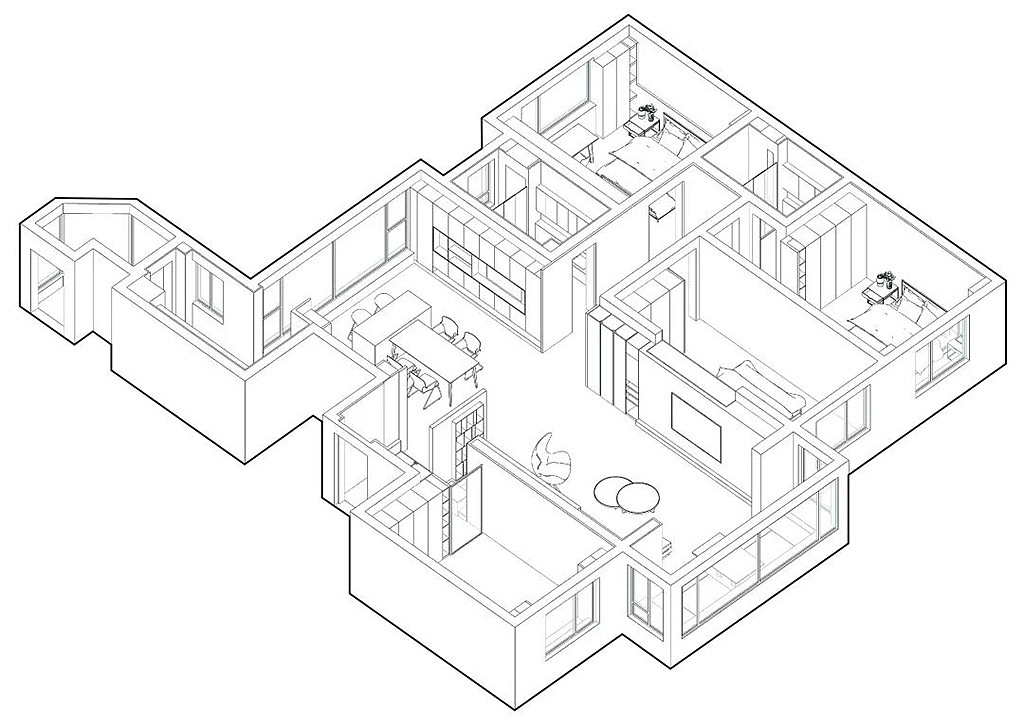 「Minimalism」极简风,隐形踢脚线,无吊顶,高级感