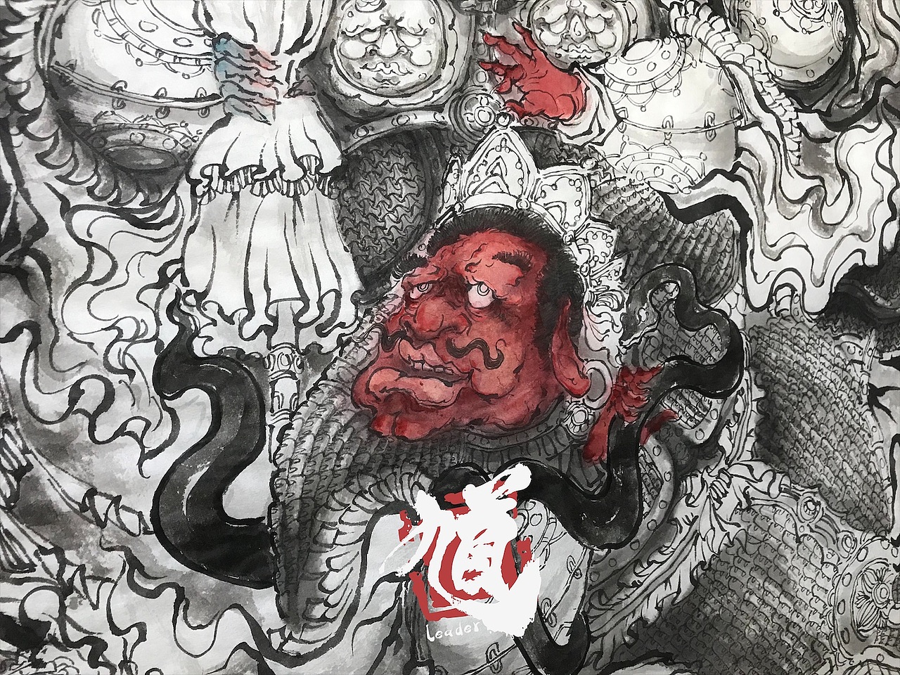 四天王像（图ZMjA1OTQyMTY0） - 绘画 - 站酷设计师尹鸣鸿原创素材 - 站酷ZCOOL
