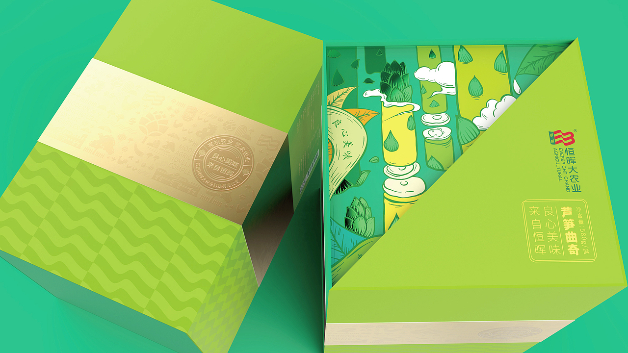 恒晖大农业 芦笋饼干 芦笋月饼 包装