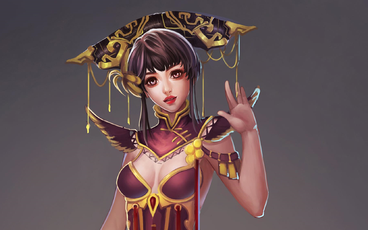 中国古代女角色|插画|游戏原画|奈明 - 原创作品 - 站酷 (zcool)