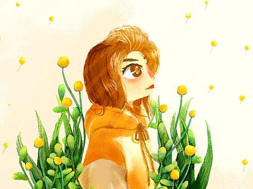 秋日明眸插画——百度输入法
