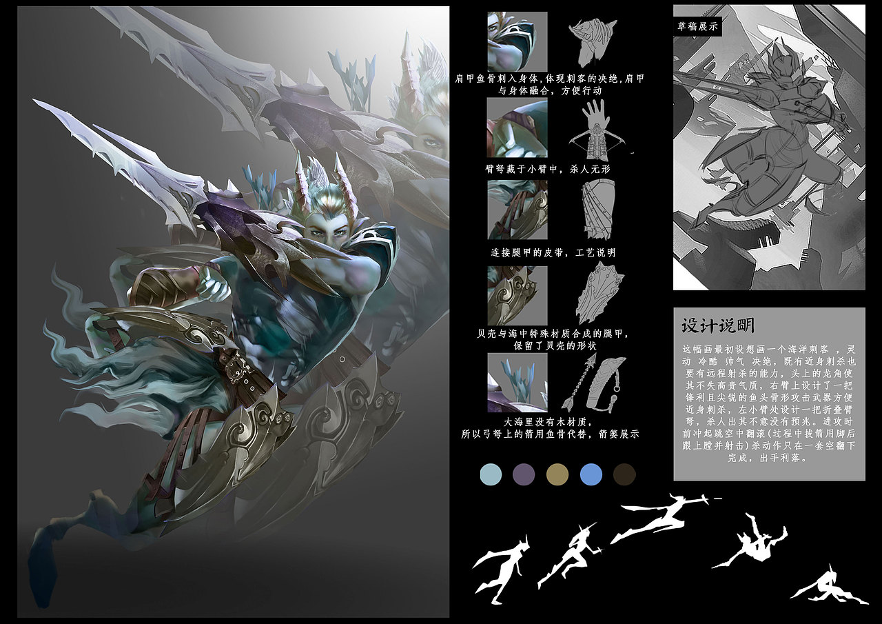 欧美写实魔幻角色原画设计刺客（图ZMjUxNTA0NjQw） - 游戏原画 - 站酷设计师五八零五臭屁蛋原创素材 - 站酷ZCOOL