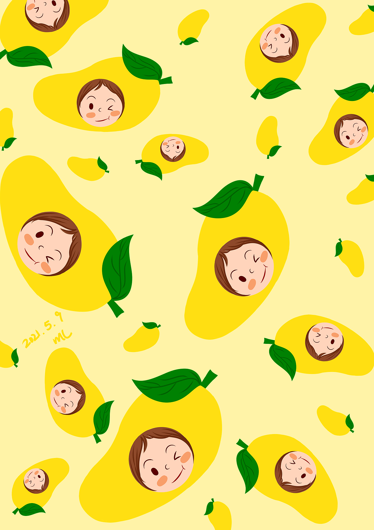 一组可爱的包装