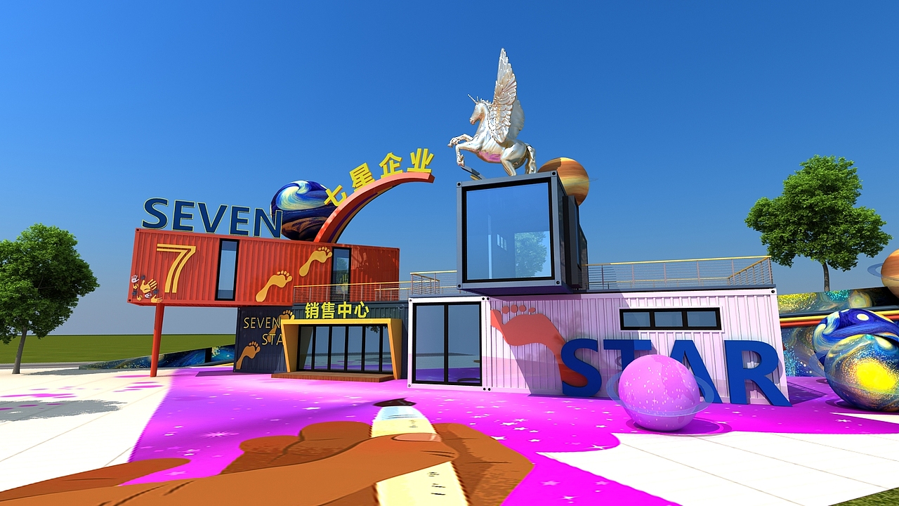 七星集装箱营销中心（图ZMjcxMTUxMDYw） - 建筑/空间 - 站酷设计师o鬼火o原创素材 - 站酷ZCOOL