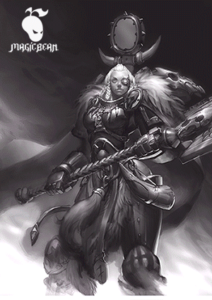 Warhammer 40,000 战锤40k同人，狼团大导师娘化篇，附简单叠色过程~（图ZNTY0ODM0NTI=） - 游戏原画 - 站酷设计师魔豆宋其金原创素材 - 站酷ZCOOL
