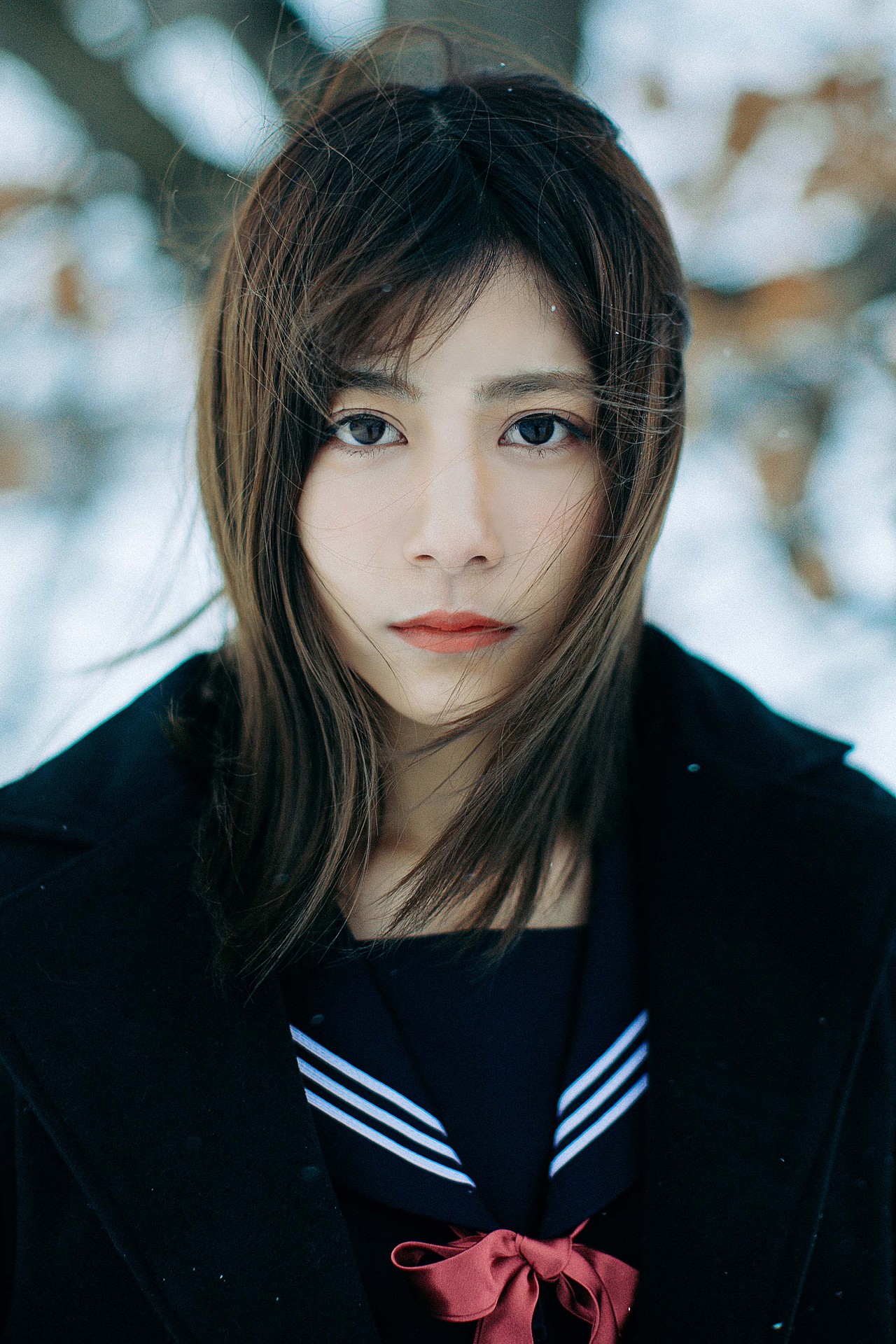 雪が降っている