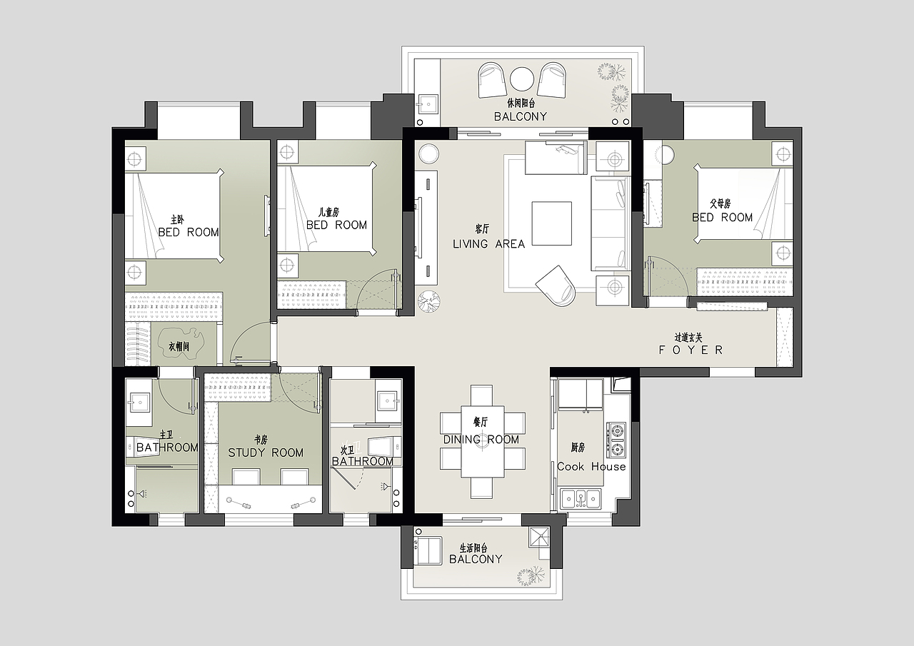 鲸羽室内设计 | 广水碧桂园设计案例（图ZMjAyMjAwNDU2） - 家装设计 - 站酷设计师鲸羽室内设计原创素材 - 站酷ZCOOL