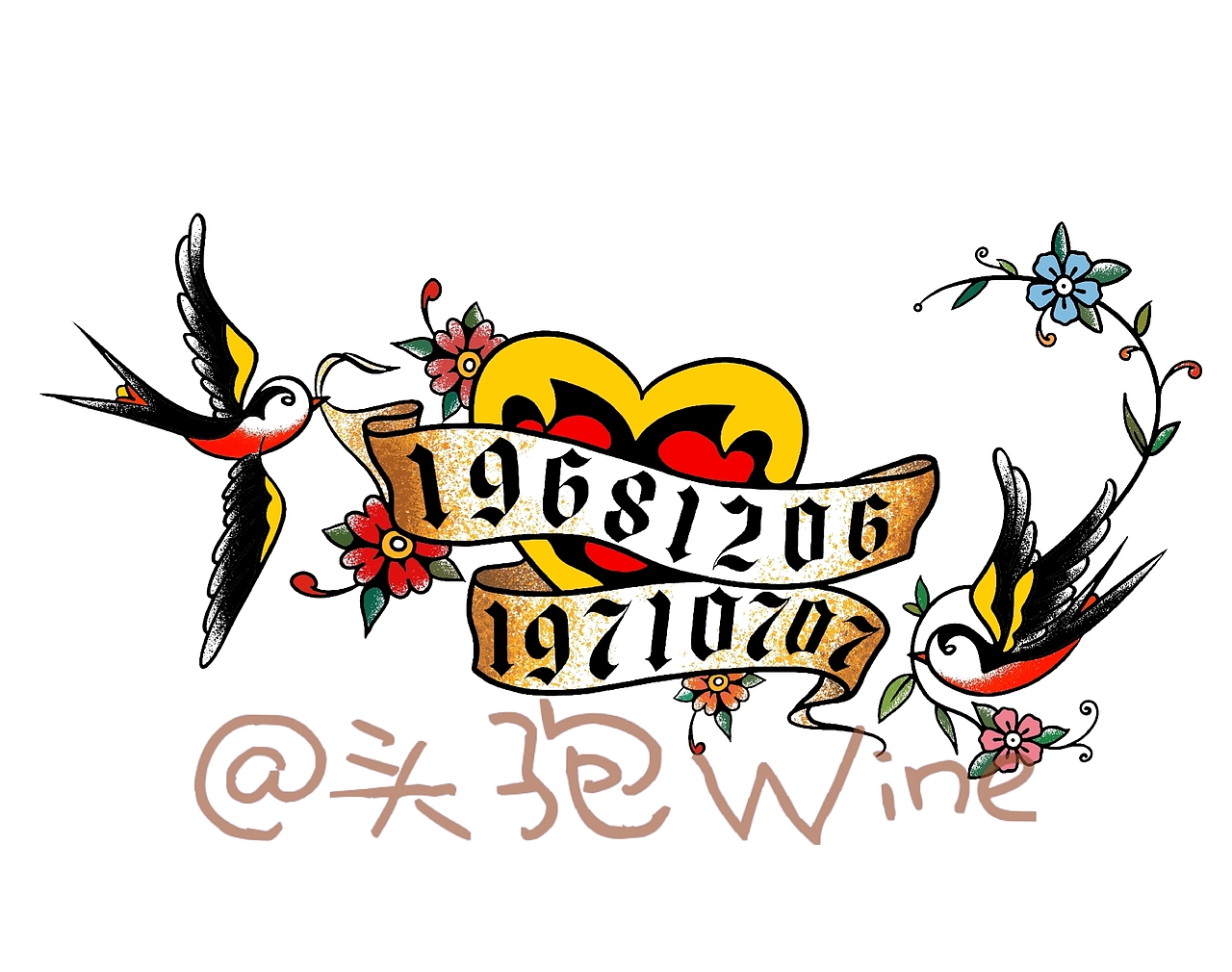 old school 纹身手稿（图ZMjc2NDgxNTI0） - 新锐潮流插画 - 站酷设计师头孢wine原创素材 - 站酷ZCOOL