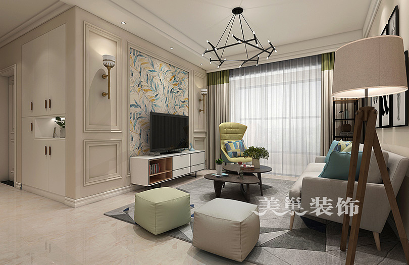 中海锦苑装修三室两厅效果图—客厅