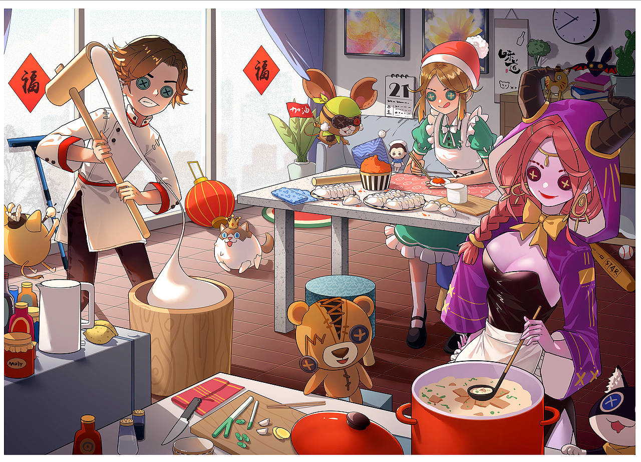 第五人格冬至插画（图ZMjM3NDQyMDA0） - 商业插画 - 站酷设计师墨一一mo11原创素材 - 站酷ZCOOL