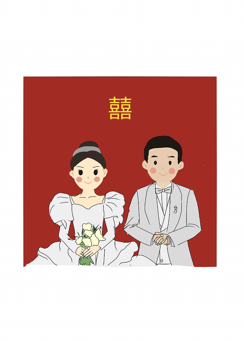 q版婚纱照（图ZMzI3NzE5MDcy） - 创作习作 - 站酷设计师咩蛙原创素材 - 站酷ZCOOL