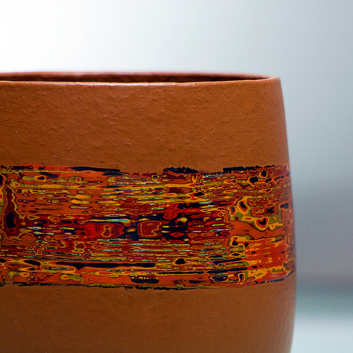 漆陶物语大漆紫砂杯