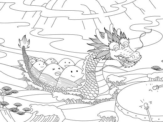 端午节手绘插画线稿（个人主页-ZNTMyMzA3NTI=） - 商业插画 - 站酷设计师楚歌平原创素材 - 站酷ZCOOL