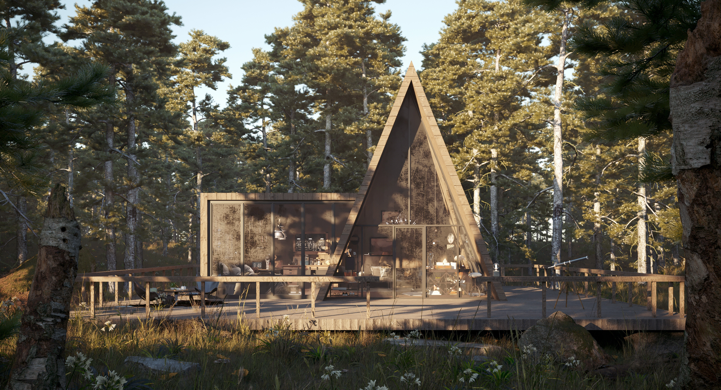 林中小屋|三维|建筑/空间|昔日的美 - 原创作品 - 站酷 (zcool)