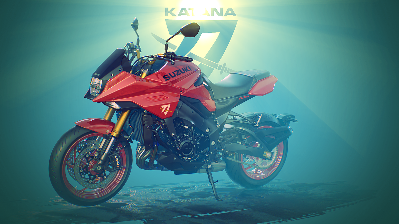 铃木刀katana摩托车原创cgsuzukigsxs1000s3dcg