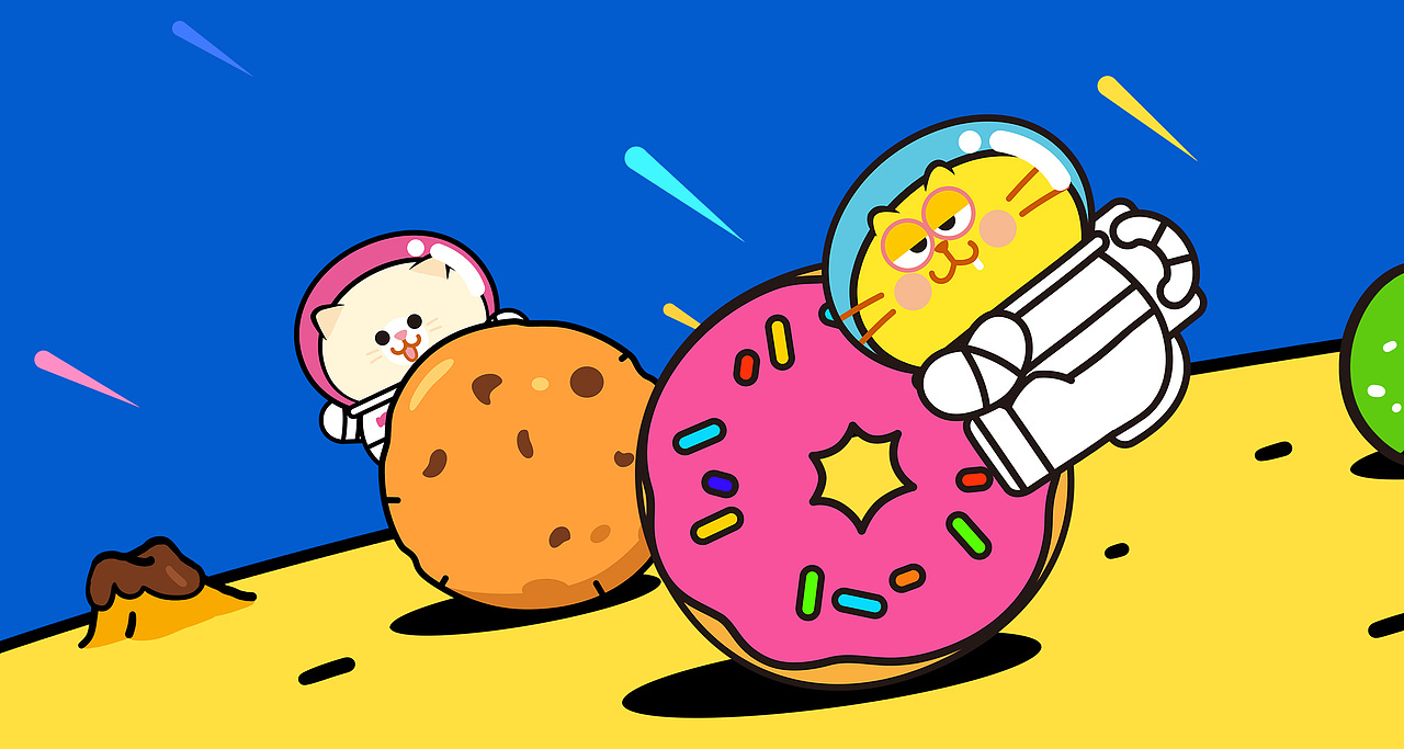 【蛋黄猫19太空篇】上架|动漫|网络表情|李纬一_原创作品-站酷zcool