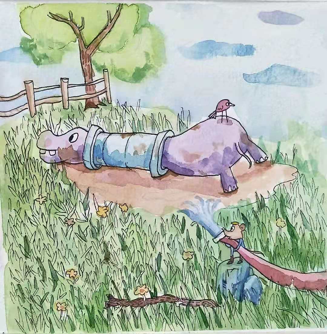 儿童绘本插画水彩练习