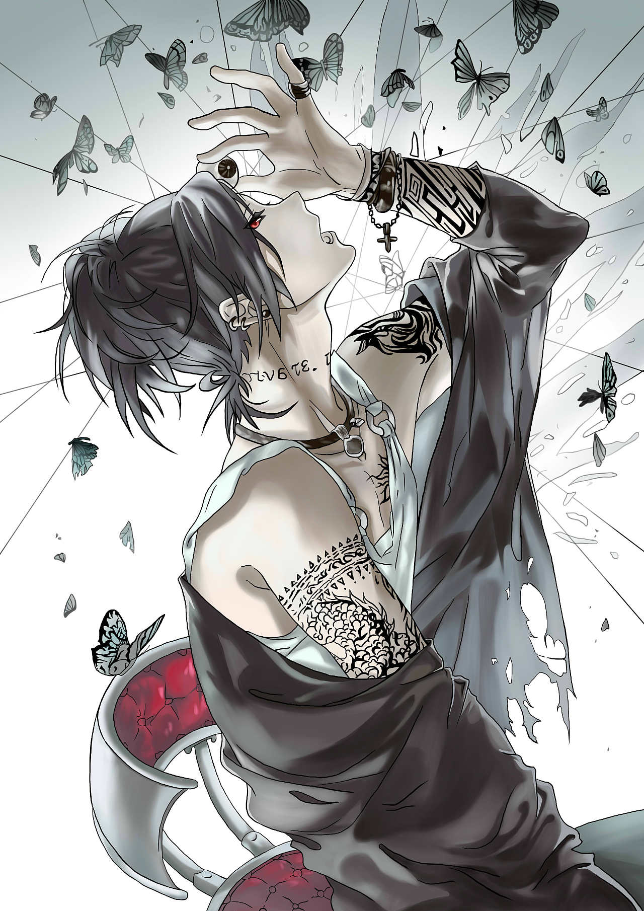 看东京喰种时候好喜欢面具师,第一张板绘