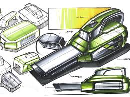 吸塵器造型馬克筆上色