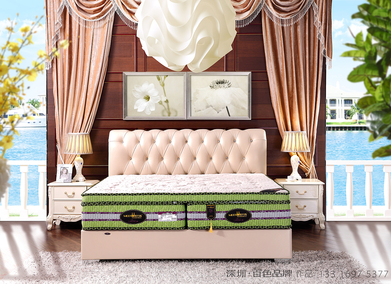 软床床垫摄影设计-蜜月岛（皮床、负离子床垫）（图ZMTAxNzQzMjgw） - 产品摄影 - 站酷设计师深圳百色品牌原创素材 - 站酷ZCOOL