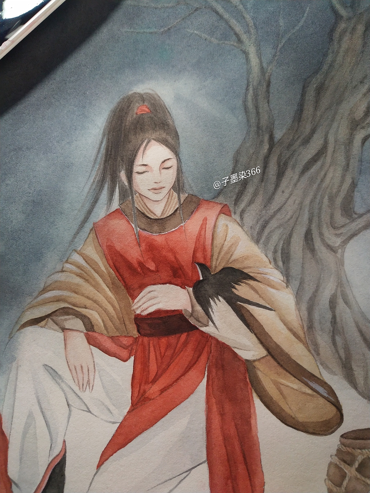 原创古风“有人给你送小红豆了”（图ZMjM1MzI0MDEy） - 创作习作 - 站酷设计师子墨染366原创素材 - 站酷ZCOOL