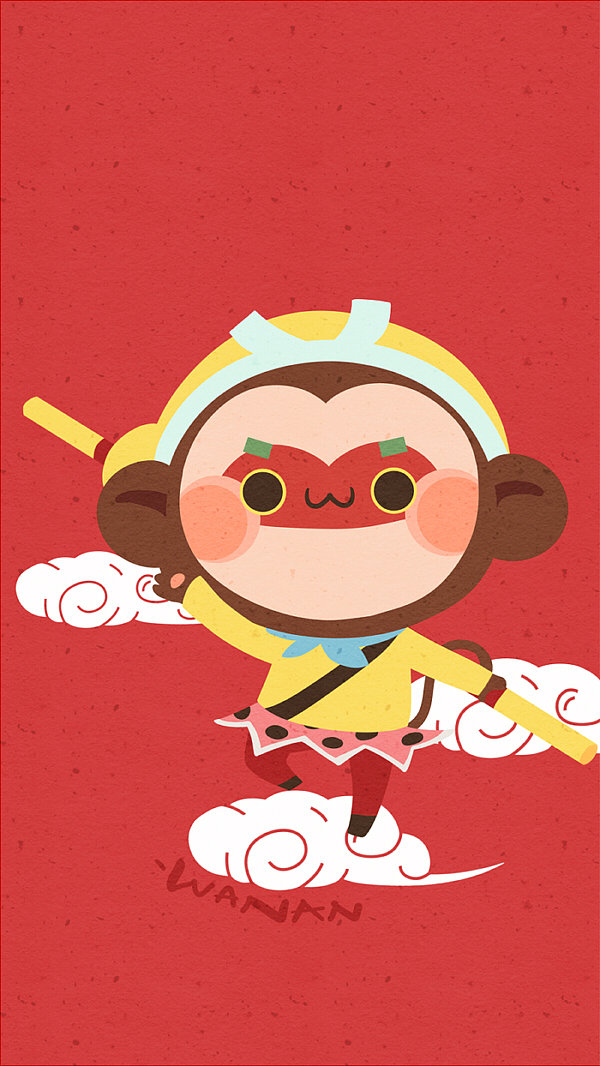 #猴开心（图ZNDE5MDY1NDA=） - 商业插画 - 站酷设计师WANANNN原创素材 - 站酷ZCOOL