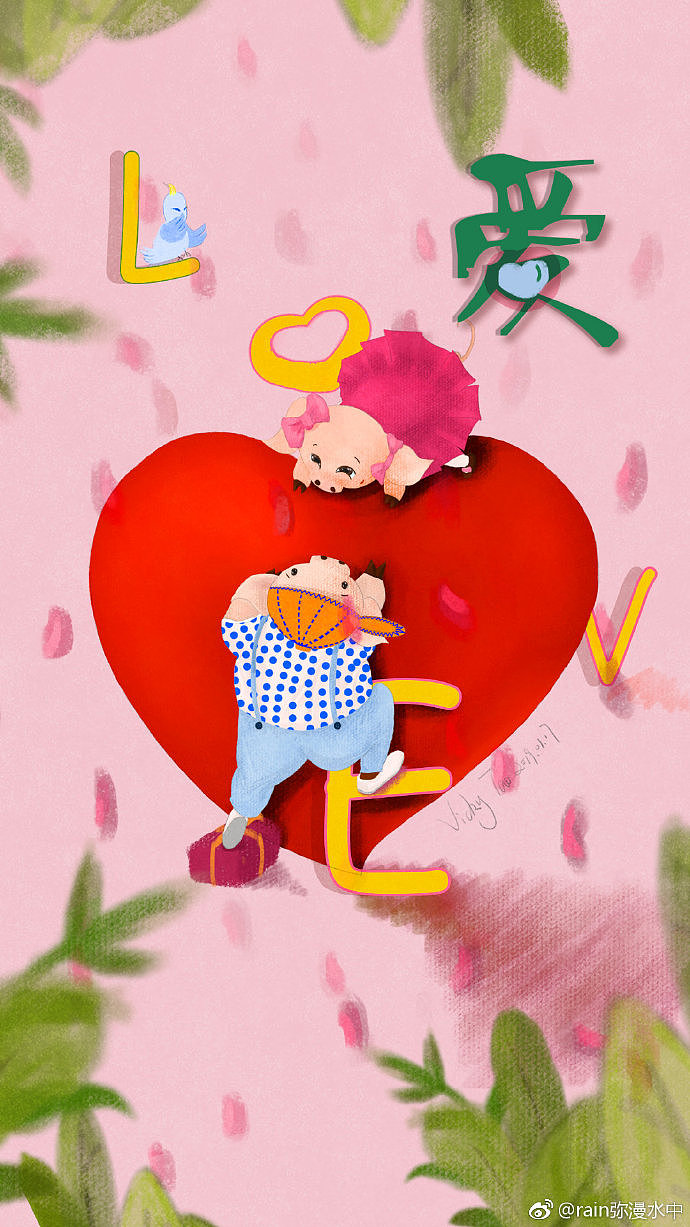 猪年行大运（图ZMTQyNTgyMTI0） - 儿童插画 - 站酷设计师小笨笨鱼原创素材 - 站酷ZCOOL