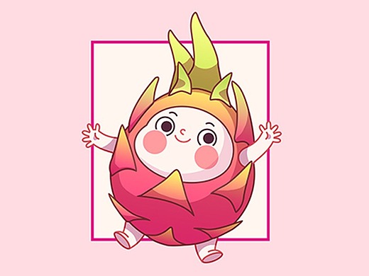 速怡鲜果  火龙果ip设计