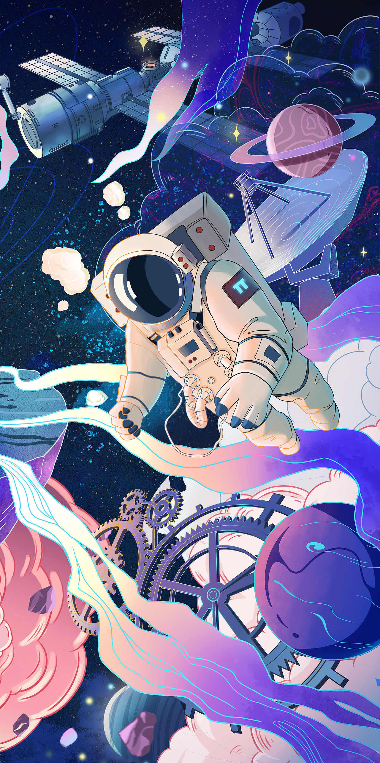 浩瀚宇宙，唯π独尊（图ZMjMzMDI3Njk2） - 商业插画 - 站酷设计师琉璃LLEE原创素材 - 站酷ZCOOL