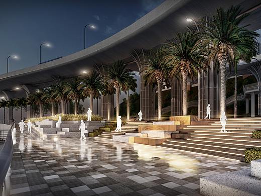 滨海下沉空间效果