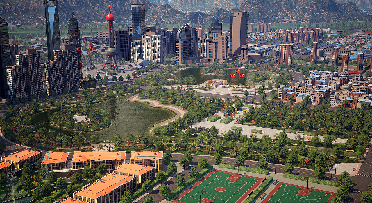 UE4/UE5 虚拟搭建城市-数字孪生-大城市场景（图ZMzE2MDUyMjY0） - 建筑/空间 - 站酷设计师CG繁华原创素材 - 站酷ZCOOL