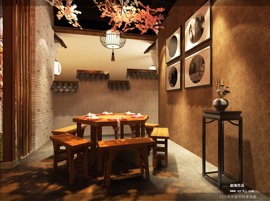 德福巷中式餐厅（图ZMTA0MDEzOTc2） - 家装设计 - 站酷设计师三只猫小喵原创素材 - 站酷ZCOOL